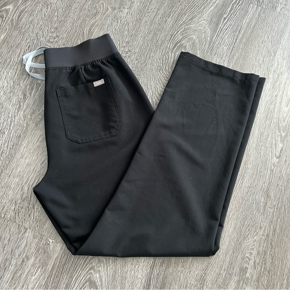 Figs Technical Coleccin Black Drawstring Pants - image 2